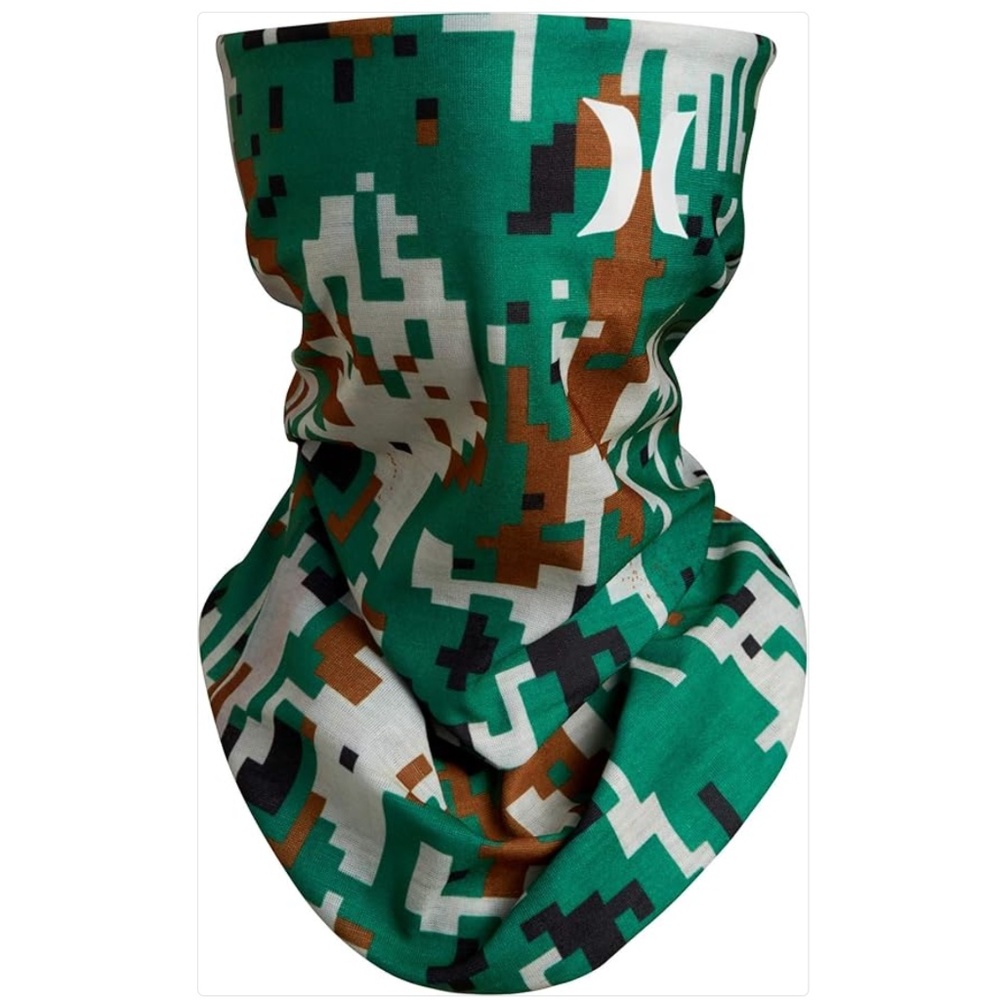 NWT Hurley Gaiter (Green Pixel) - Lightweight Face/ Neck Scarf - Unisex